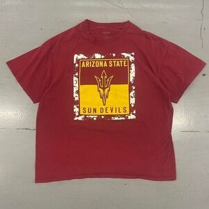 Asu Red Tee with sick asu fork